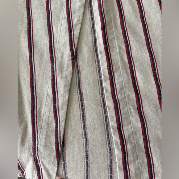 Active USA linen blend striped safari sundress tan size L - Picture 14 of 16